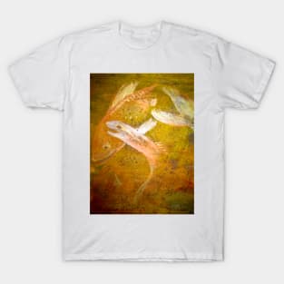 Happy Accident Luminous Ghost Fish Painting - Section 2 T-Shirt